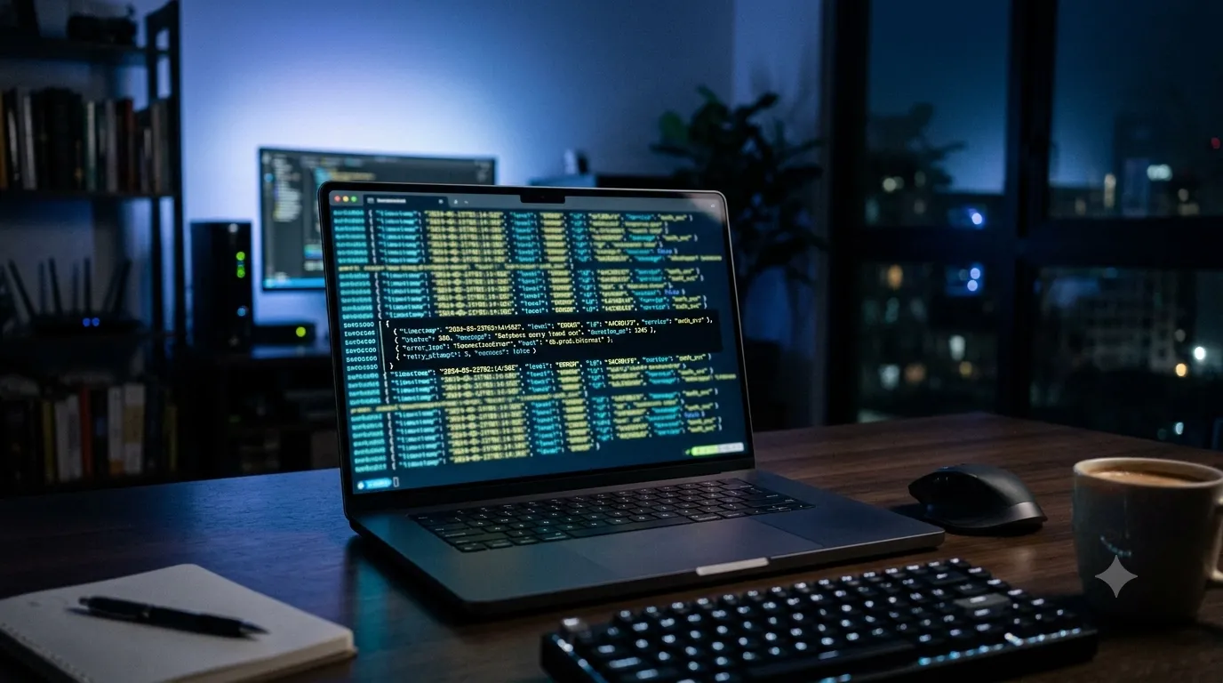 Terminal filtering JSON logs to show only error entries using jq