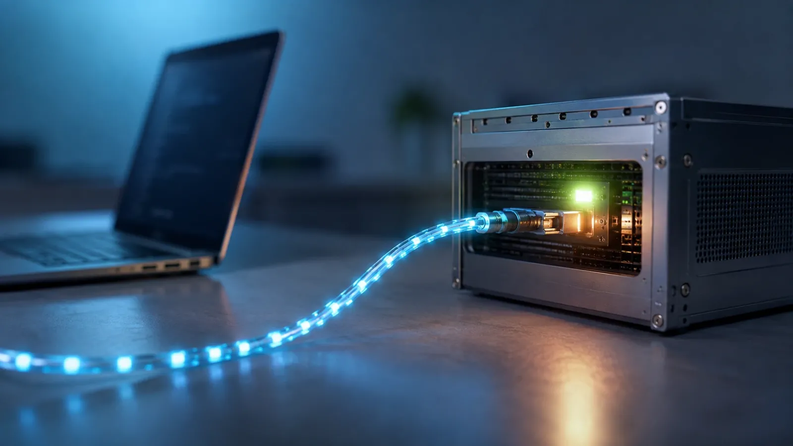 Code packages flowing from a CI pipeline through a secure connection to a remote server during automated deployment