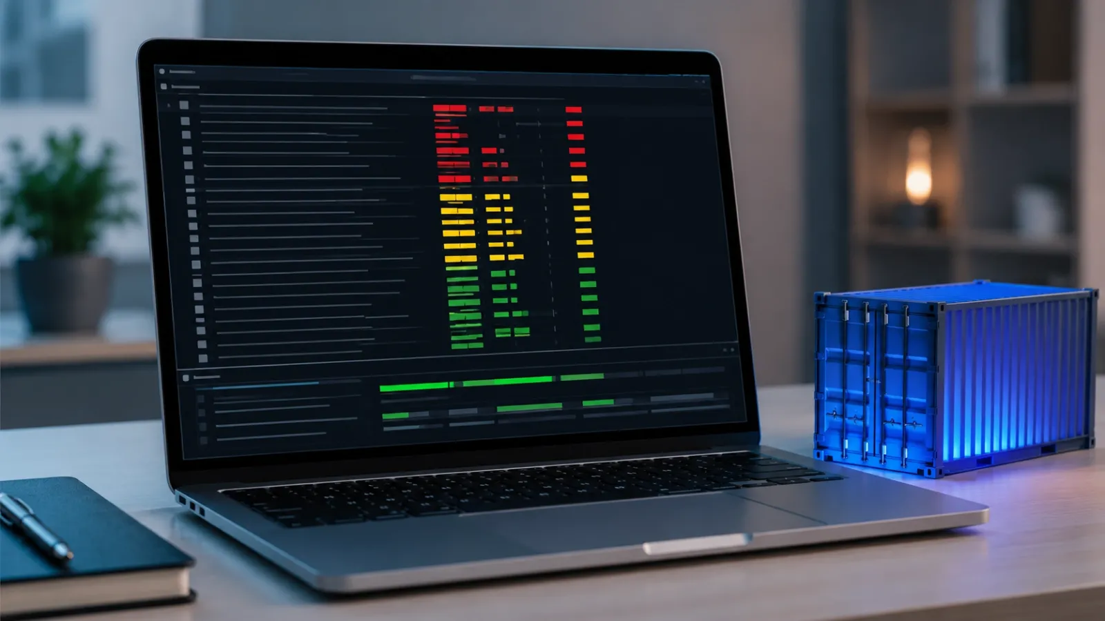 Trivy security scanner analyzing Docker container image layers for vulnerabilities