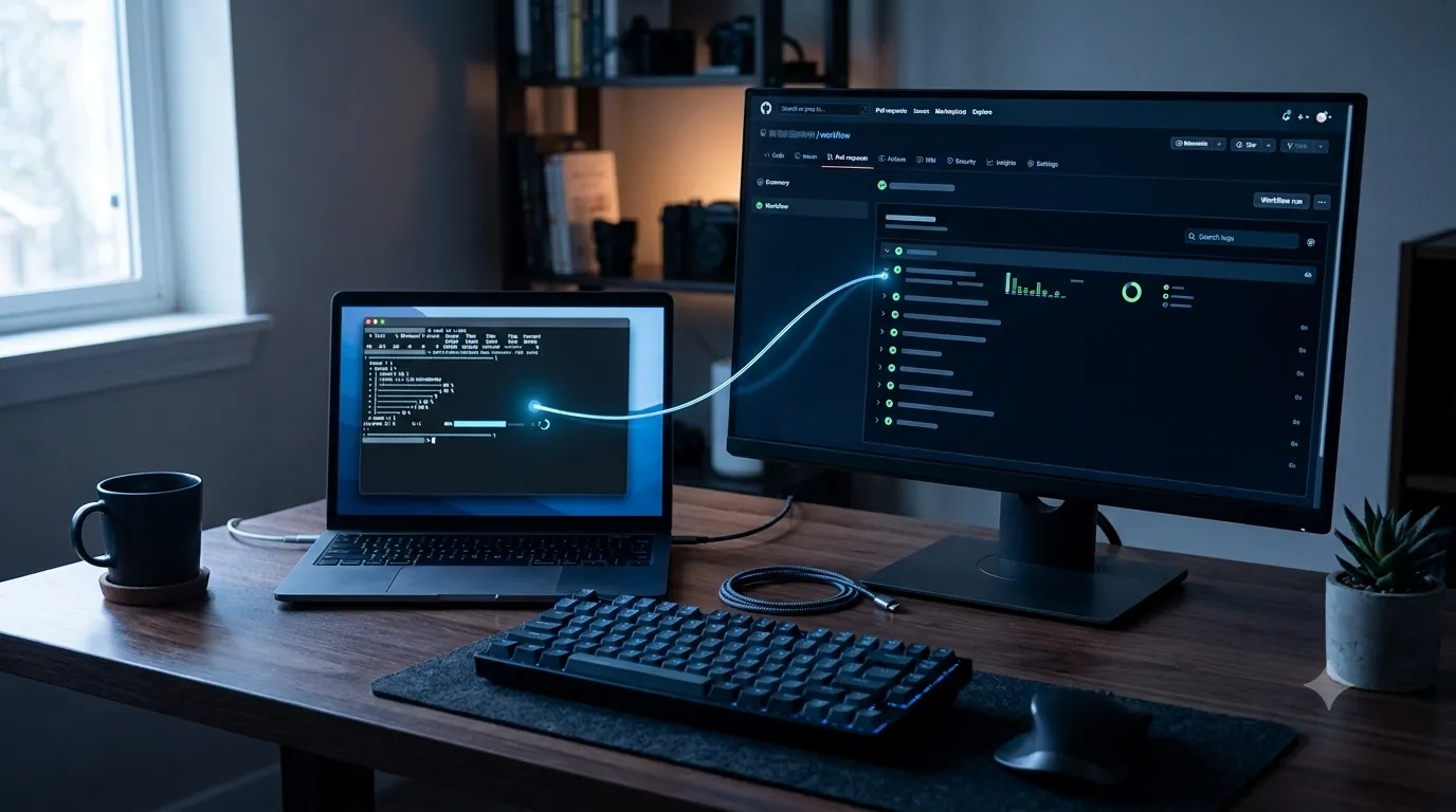 PHP webhook endpoint sending a dispatch signal to trigger a GitHub Actions workflow run